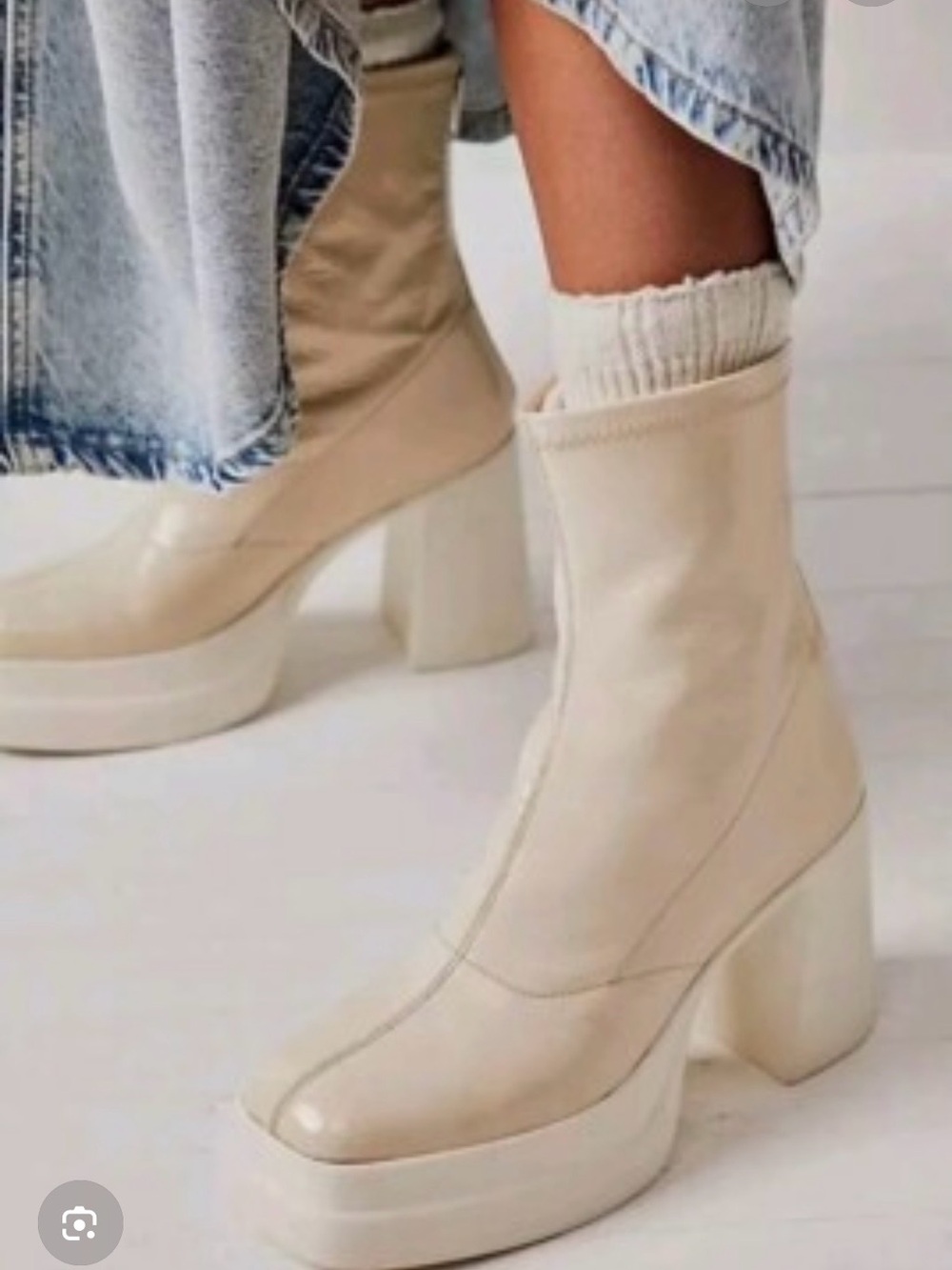 Free People Double Stack Platform Boots Size 36,5